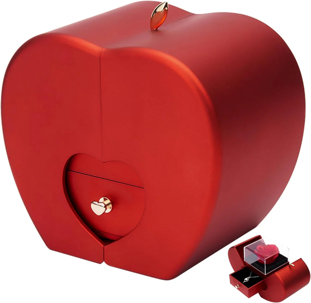 Red Rose Gift Box with Necklace