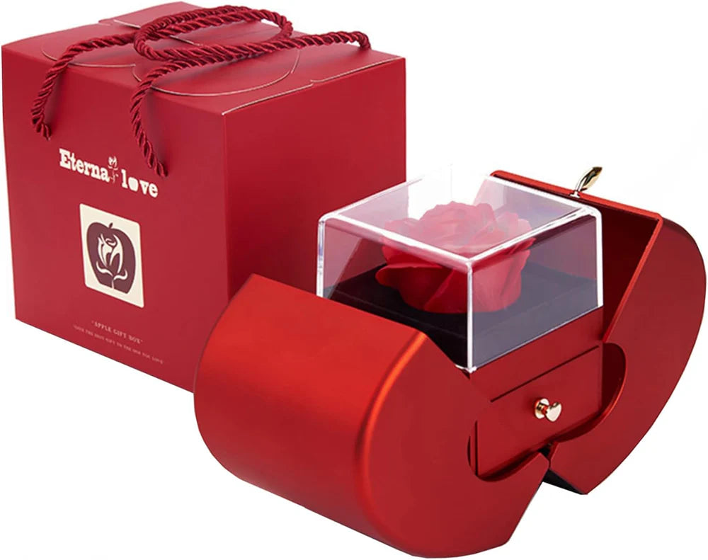 Red Rose Gift Box with Necklace