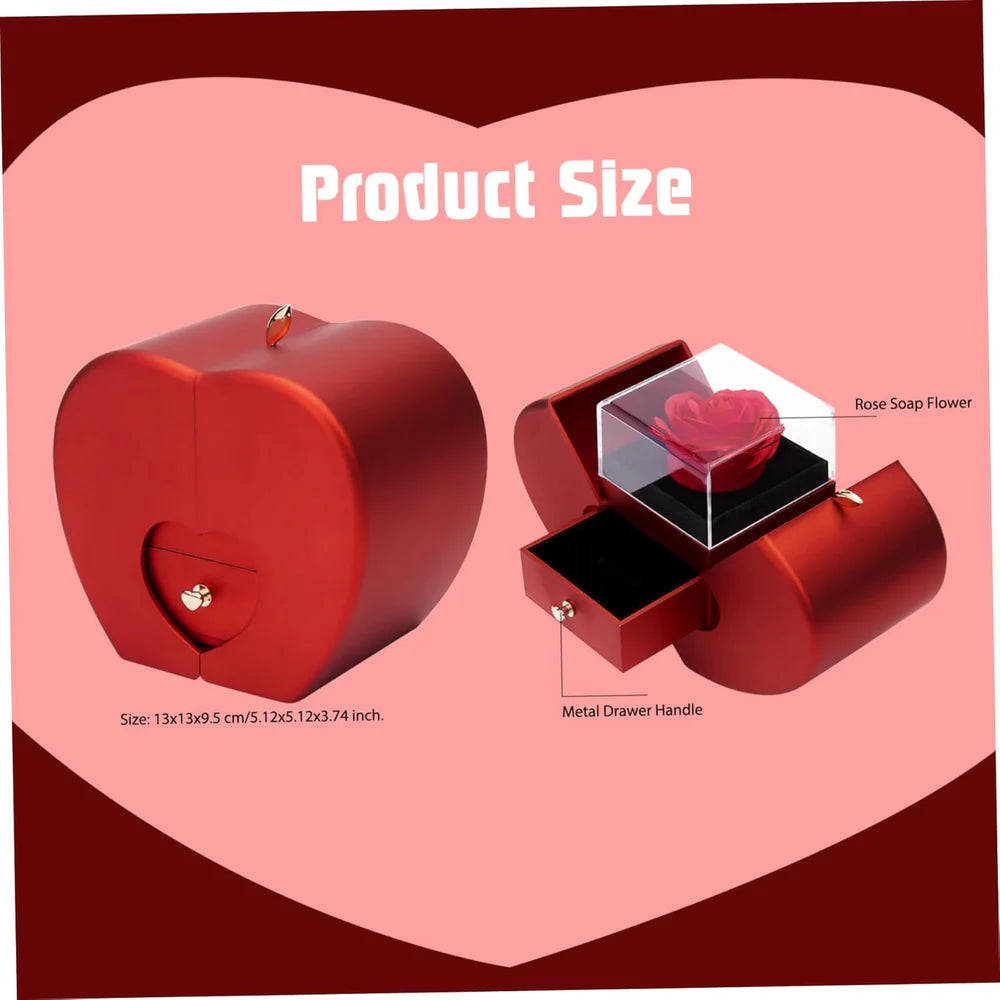 Red Rose Gift Box with Necklace